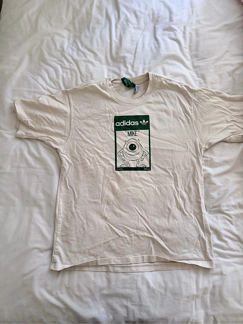 adidas Disney Graphic Tee in Cream Size Medium